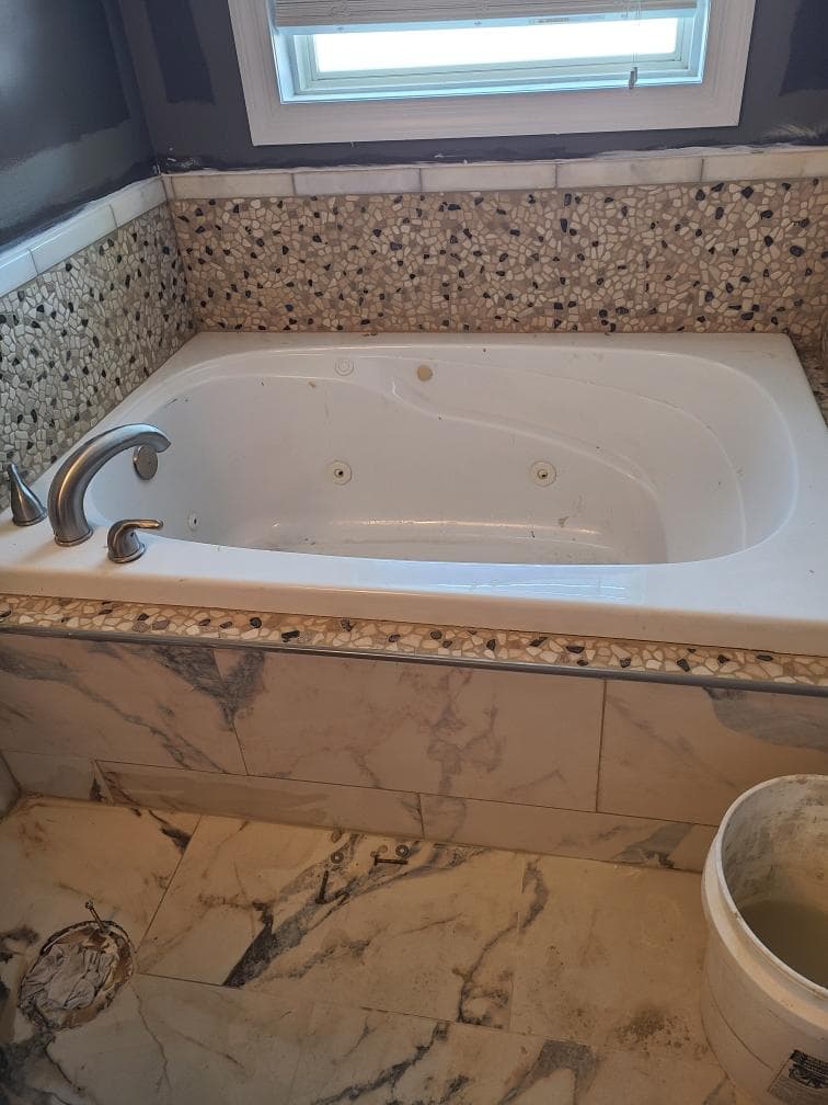 Project Elegant Jacuzzi Tub Installation with Mosaic Tile Border image