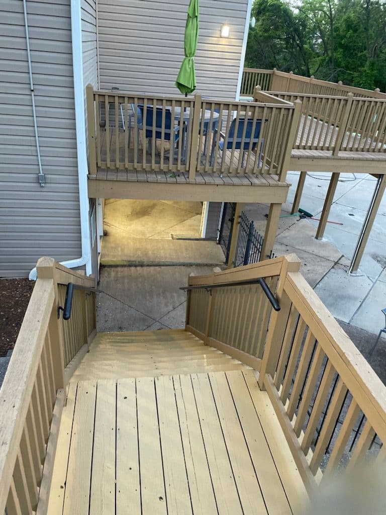 Project Stair Transformation with Durable Stain in Florissant image